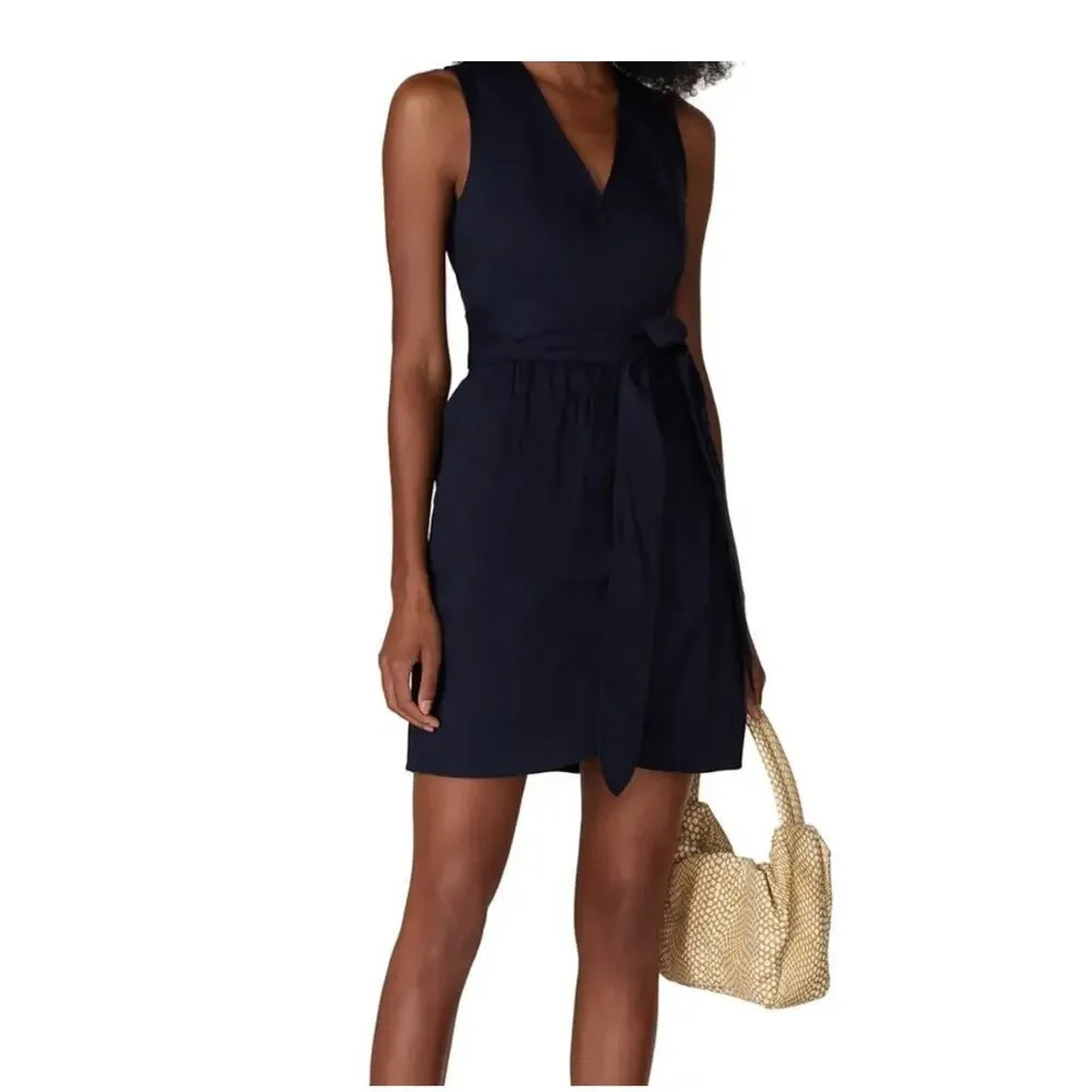 Marissa Webb Navy Belted Dress